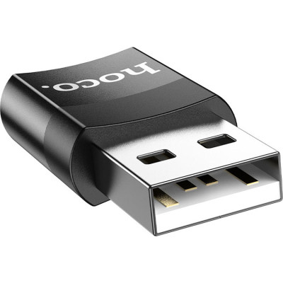 Переходник UA17 USB M to USB-C F USB2.0 Black HOCO (6931474762009) Винница - изображение 2