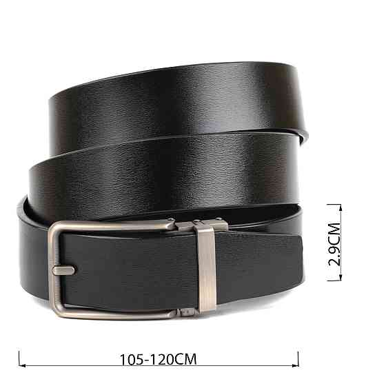 Ремінь чоловічий зі стильною пряжкою Vintage 20268 Чорний Київ