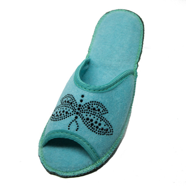 Капці жіночі відкриті паркетні повсть PaGo "Стрікоза" Бірюза Тихоході Одеса - фото 3