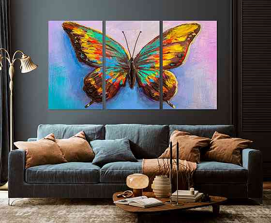 Модульна картина у вітальню/ спальню Метелік ART-219_3A 70х130 см Київ