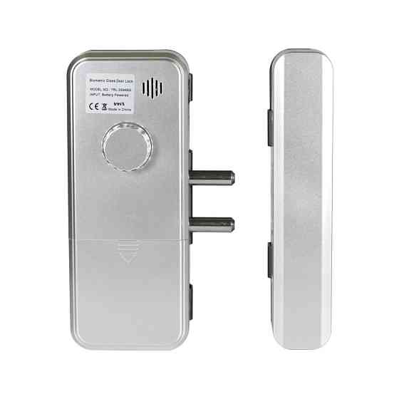 Замок біометричний автономний на скляні двері Trinix TRL-3304BG зі зчитувачем відбитків пальців і карт EM-Marine (65-00005) Київ