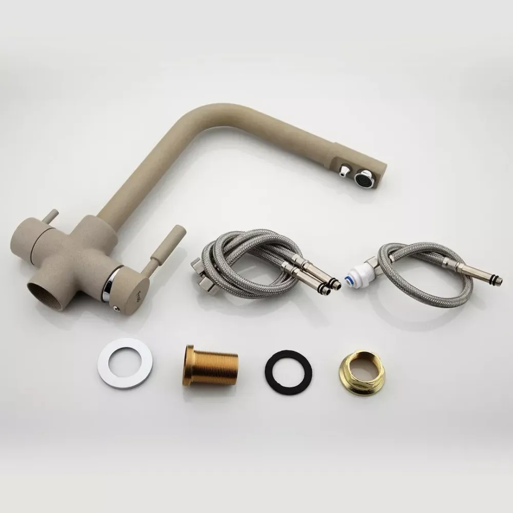 Змішувач для кухні з підключенням до фільтра Frap F4352-20, бежевий Київ - фото 5