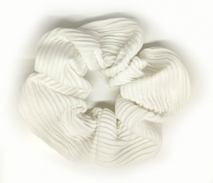 Гумка для волосся гофре біла Київ - фото 1