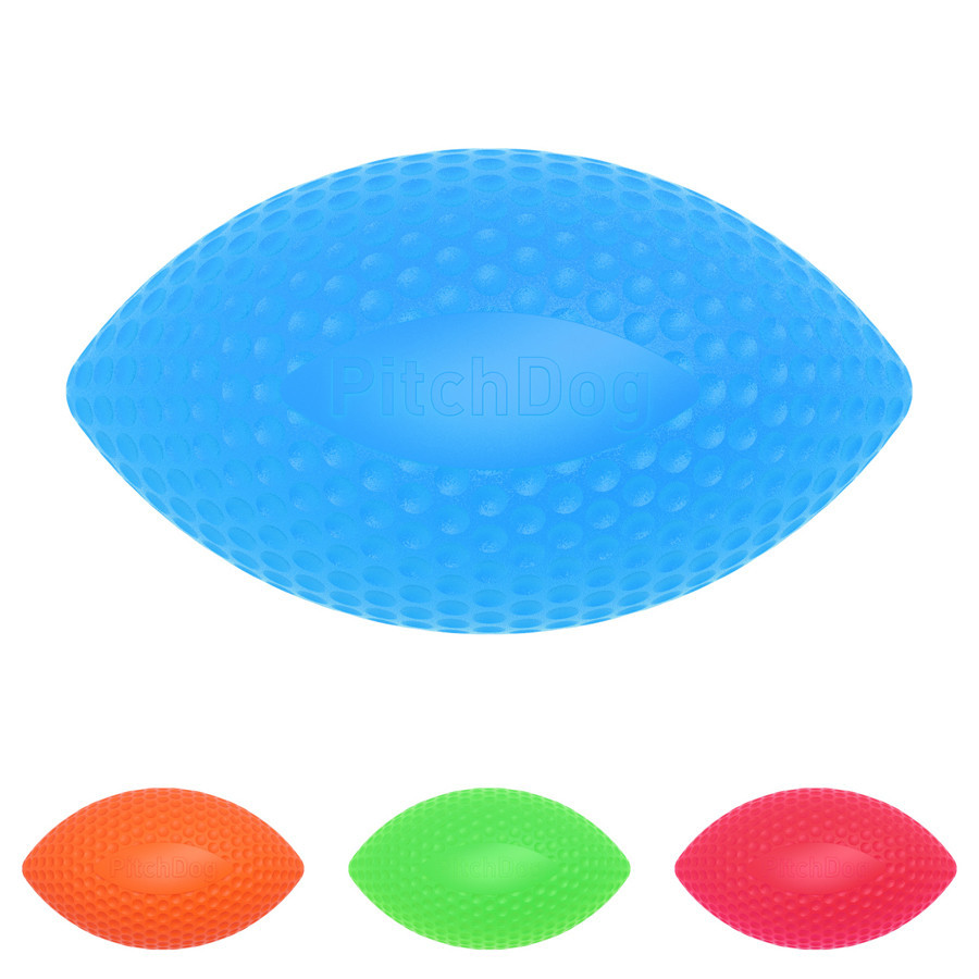 Игровой мяч для апортировки PitchDog, диаметр 9 см голубой Киев - изображение 1