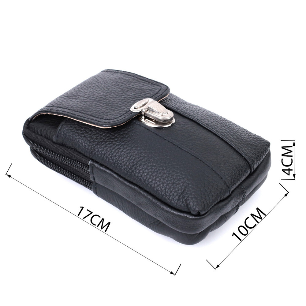 Чоловіча сумка на пояс із натуральної шкіри Vintage 22736 Чорний Київ - фото 10