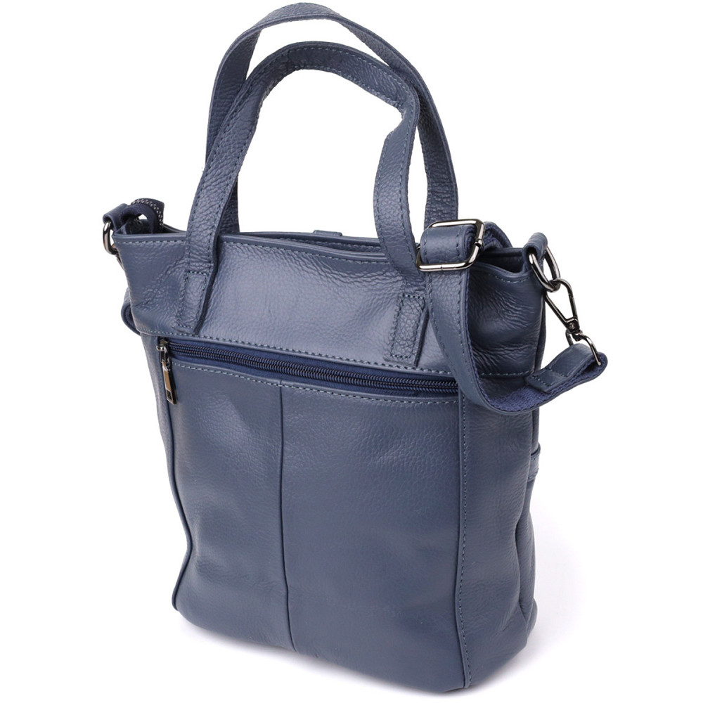 Красива сумка жіноча з натуральної шкіри Vintage 22995 Синій Київ - фото 2