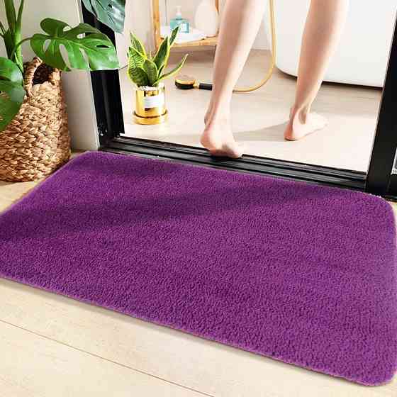 Коврик для ванны и душа Bathlux мягкий тканевой прорезиненный, нескользящий Фиолетовый Каменец-Подольский
