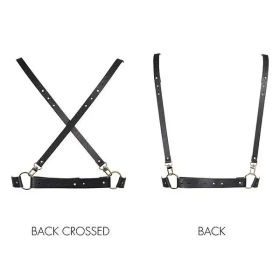 Портупея Bijoux Indiscrets MAZE - X Harness Black, екошкіра Львів