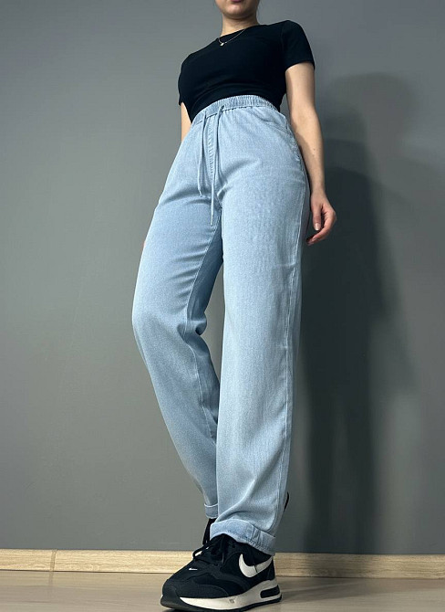 Джинсы женские Immet 8602 MOM тенсель тонкие талия на резинке голубые, голубой, 35, 35, 98 см, 125 см Киев - изображение 12