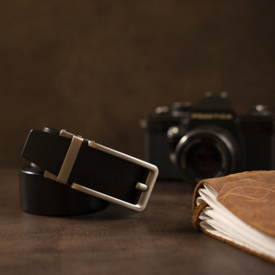 Ремінь Vintage З автоматичною пряжкою Чорний (20306) Вінниця - фото 9