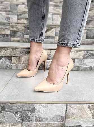 Туфлі жіночі YES MILE бежеві еко-шкіра висота каблука 11см 38р. 40р. (4502) Коломыя
