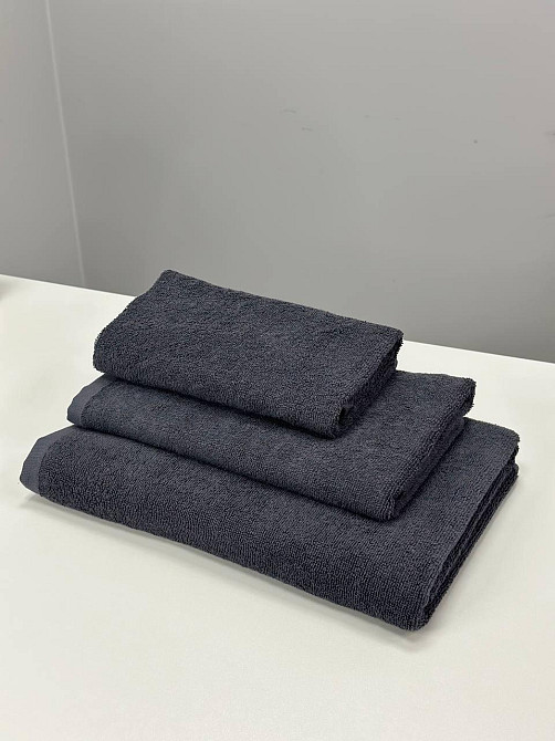 Рушник однотонний Ideal Textile 70х140 см 400 г/м2 графітовий (56860927) Чернівці - фото 4