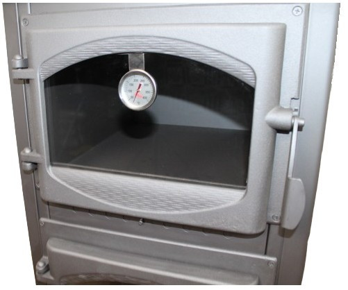 Піч-камін на дровах Bella Thalia Cucina червона з духовкою та варильною поверхнею 8 кВт до 60 м2 буржуйка Сербія Тернопіль - фото 8