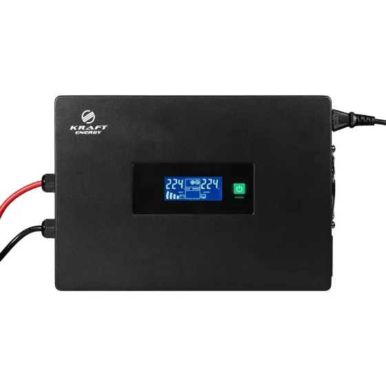Високочастотний інвертор 1500VA/1.5kW Kraft KRF-SAVR1500VA/1.5kW-24V під зовнішній акумулятор (42-00114) Київ