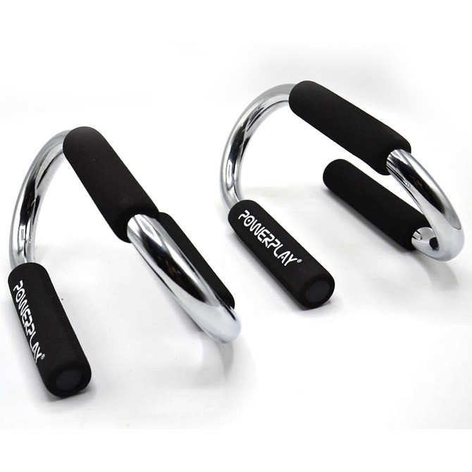 Упори для віджимань PowerPlay 4318 Push-Up Bars Stell металеві (S-подібні) Каменское - изображение 5