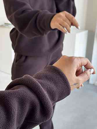 Женский теплый костюм двойка: кофта и штаны из турецкого флиса Шоколад, 46/48 Одесса