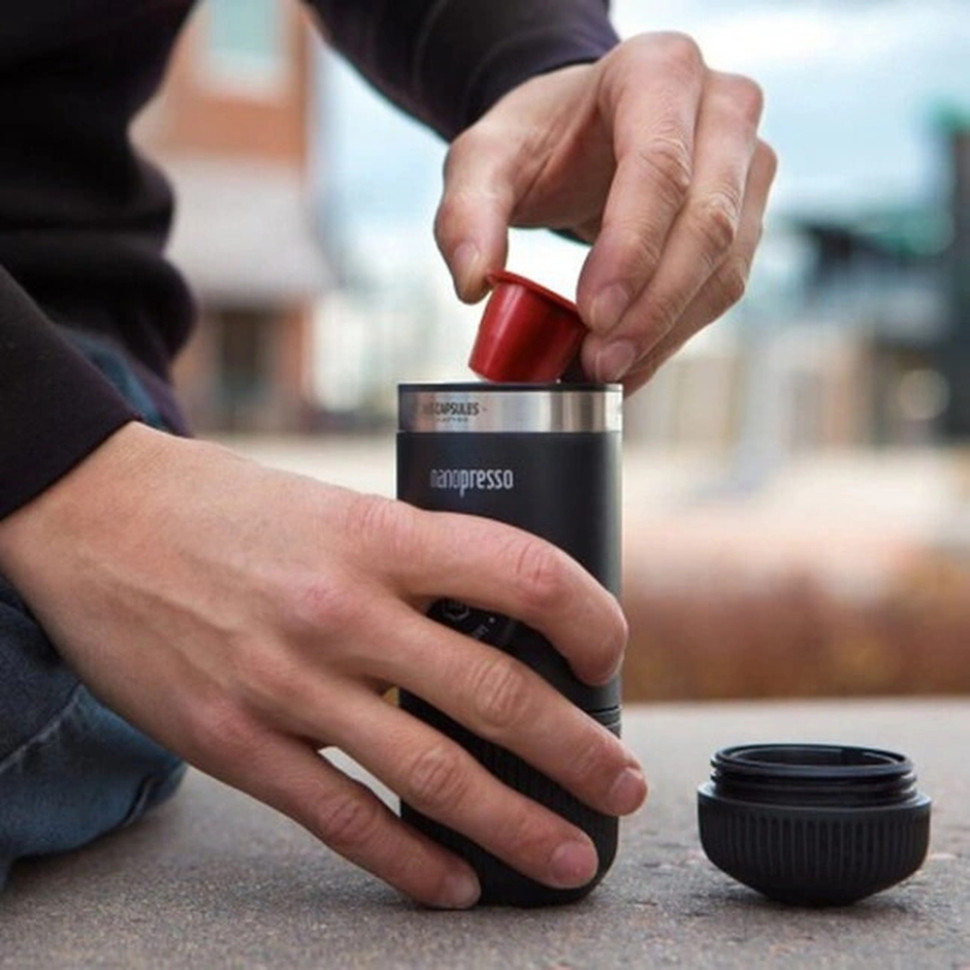 Набір Wacaco Nanopresso: кавоварка, адаптер для капсул та рушники бариста Київ - фото 8