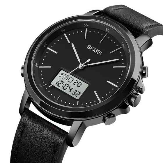 Мужские спортивные наручные часы Skmei 1652 (Черные с белым) Киев