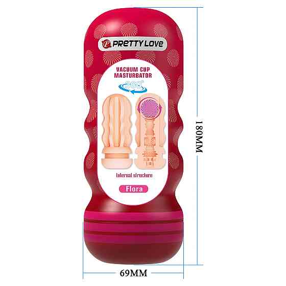Мастурбатор PRETTY LOVE Flora Vacuum Cup, TPE, тілесний колір Sex Aura Київ