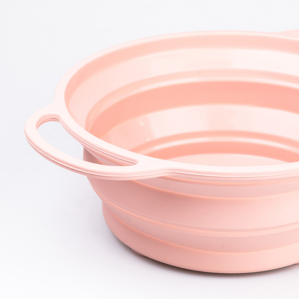 TS Kitchen Друшляк силіконовий складаний з ручками 2.6 л Рожевий HP34544P Киев - изображение 5