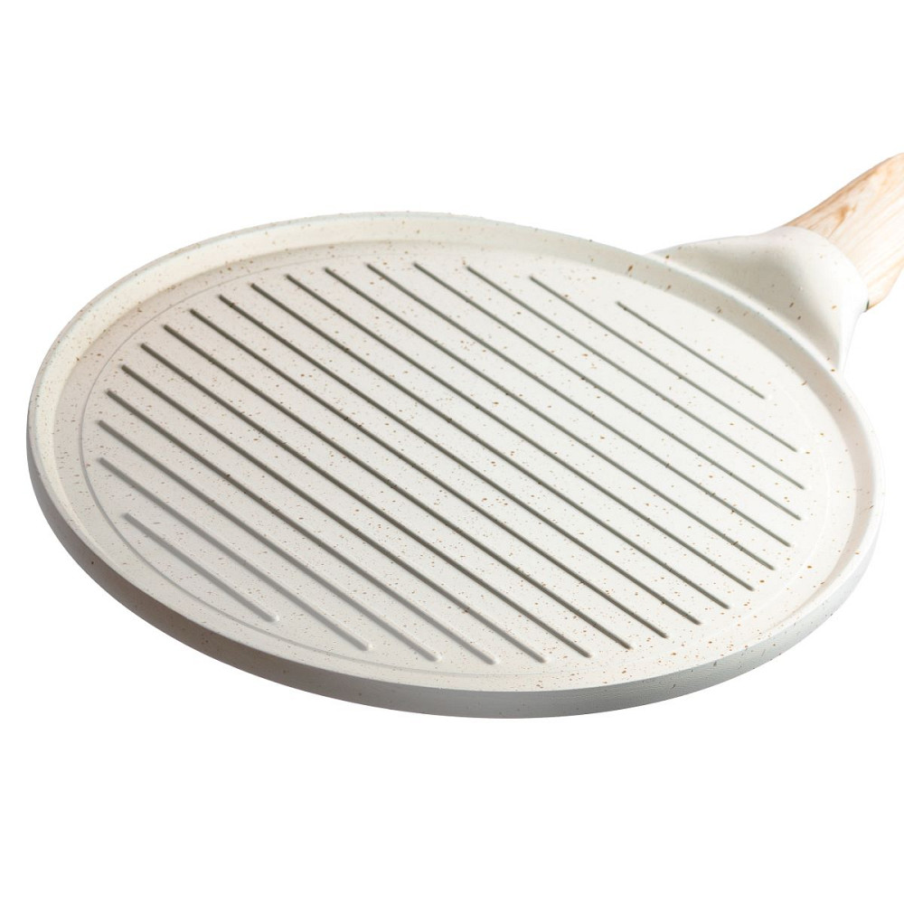 Breakfast Сковорода гриль кругла Ø 26.5 см низька з гранітним покриттям бежева HP39581W Киев - изображение 5