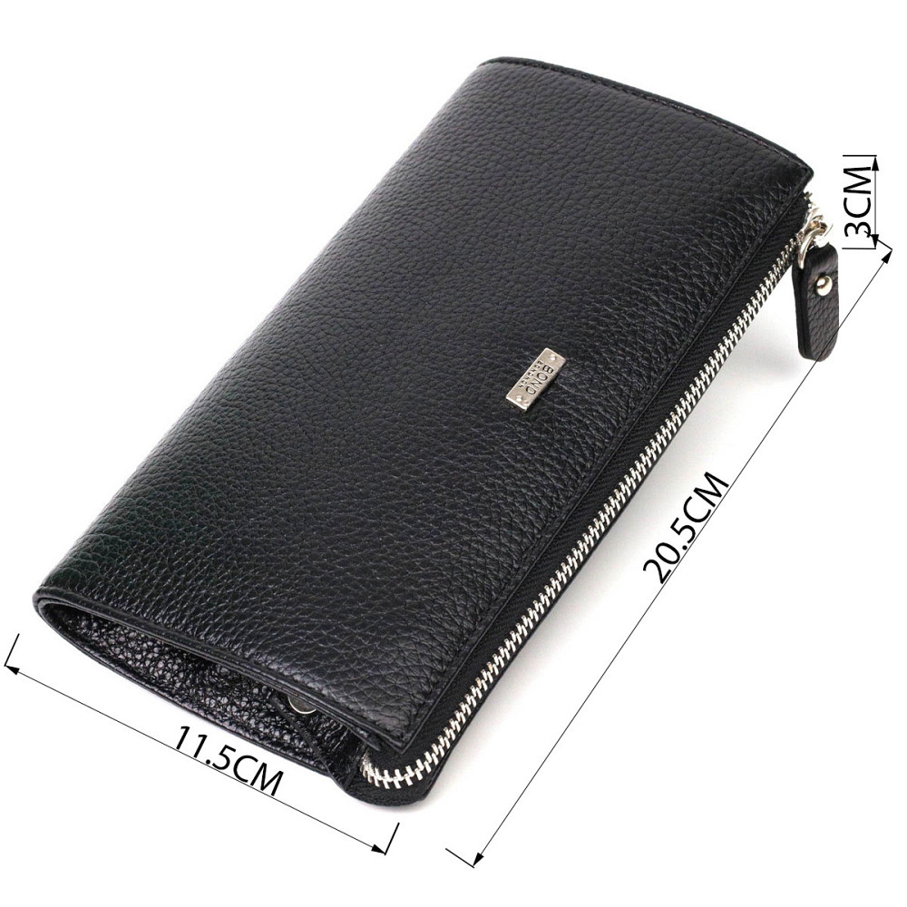 Функциональный мужской клатч из натуральной кожи флотар BOND 22050 Черный Киев - изображение 8