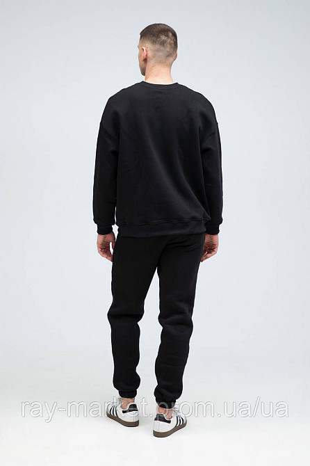 Костюм свитшот оверсайз и штаны Ray Basic утепленный мужской черный (U0804M-Black) Киев - изображение 4