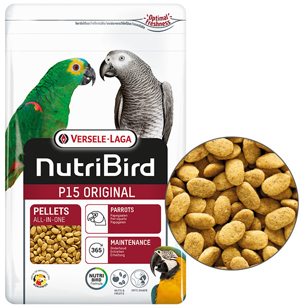 Versele-Laga NutriBird P15 Original ВЕРСЕЛЕ-ЛАГА НУТРІБЕРД ОРІДЖИНАЛ ЩОДЕННИЙ повнораціонний екструдований корм для великих папуг Київ - фото 1