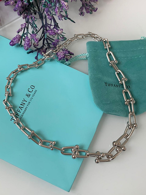 Тиффани подвеска цепь на шею с крупными звеньями Tiffany / упакована в мешочек Тиффани Одесса - изображение 1