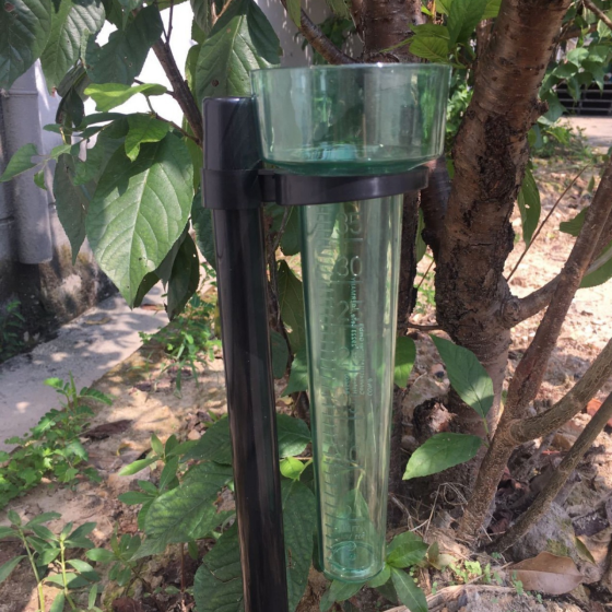 Вимірювач опадів для саду і городу дощомір садовий на ніжці, осадкомер, пластиковий 24х8.3 см, 35 мл, пластиковий Кам'янець-Подільський
