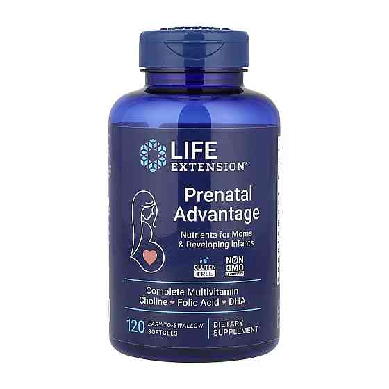Витамины для беременных и крмящих Life Extension Prenatal Advantage 120 гел капс Киев