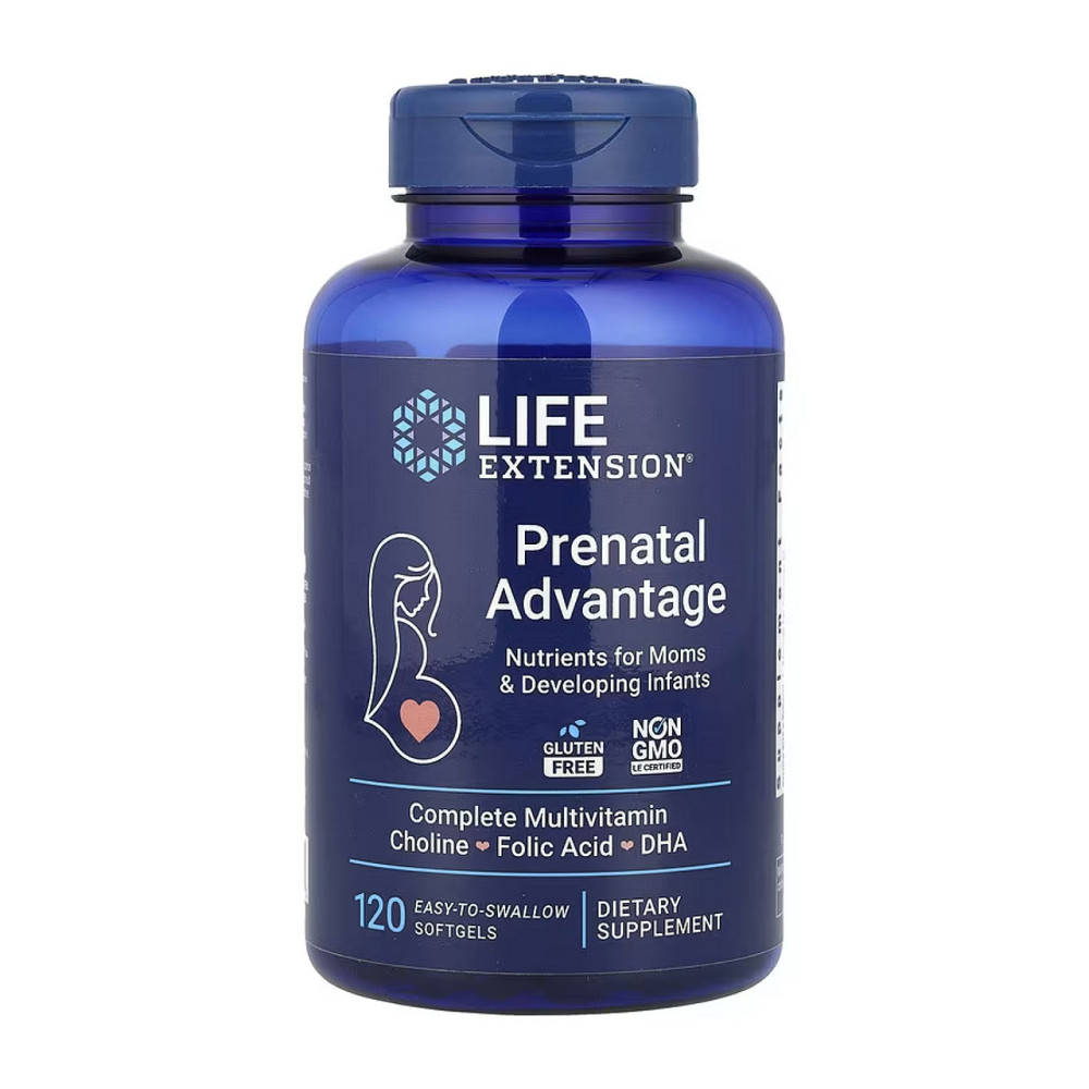 Вітаміни для вагітних та годуючих Life Extension Prenatal Advantage 120 гел капс Київ - фото 1