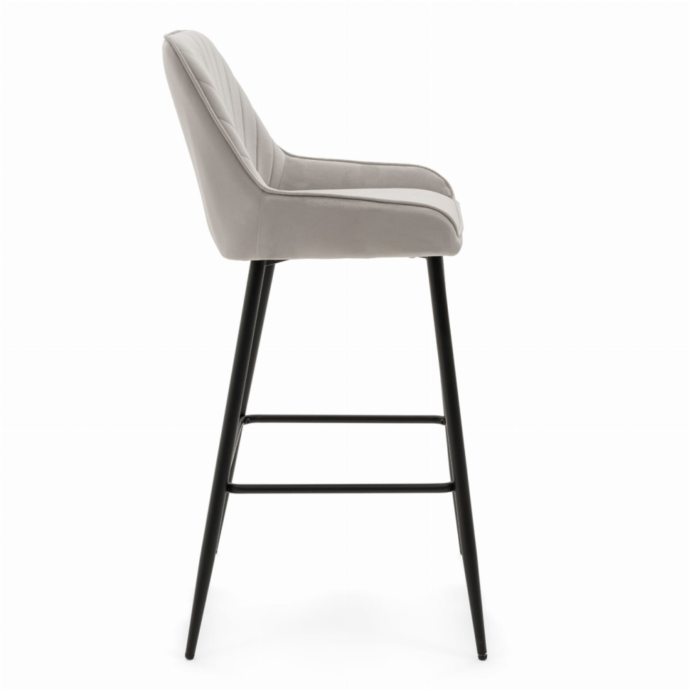 Барный стул Just Sit PADRA обит высококачественным бархатом серого цвета Киев - изображение 3