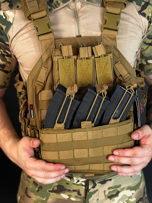 Тактична плитоноска койот Yakeda з 9 підсумками тактична плитоноска бронежилет на системмі моллі   WAR Львів - фото 10