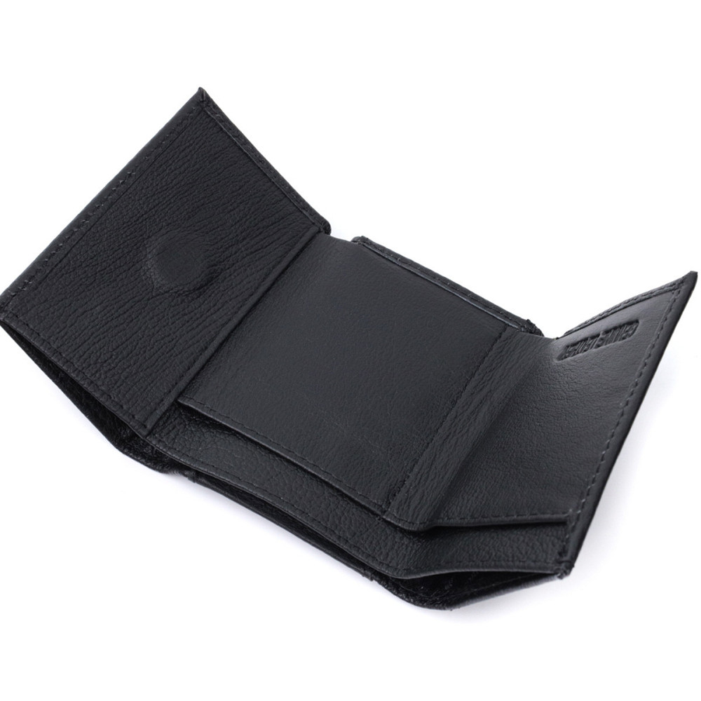Небольшое женское портмоне с монетницей из натуральной кожи ST Leather 22730 Черный Киев - изображение 6