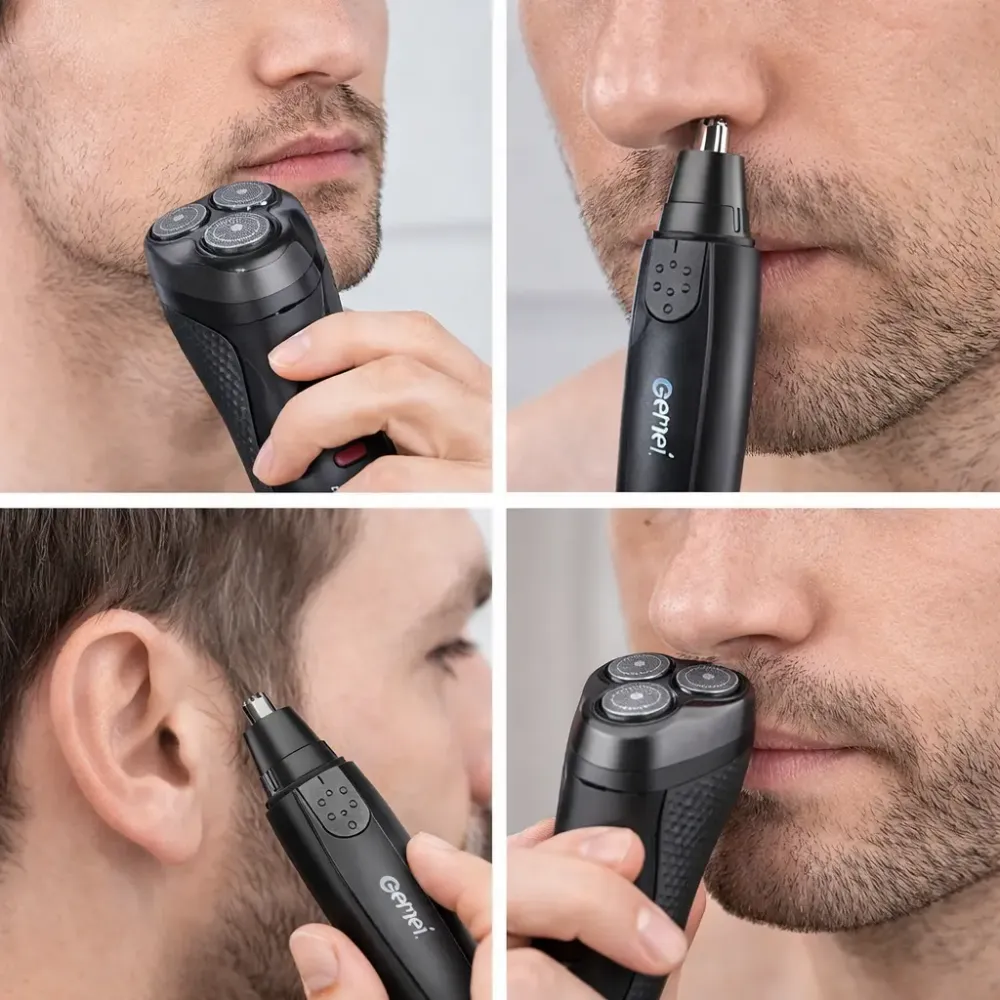 Электробритва GM-7113 2 в 1 / Мужской триимер для бороды, носа и ушей Коломыя - изображение 2