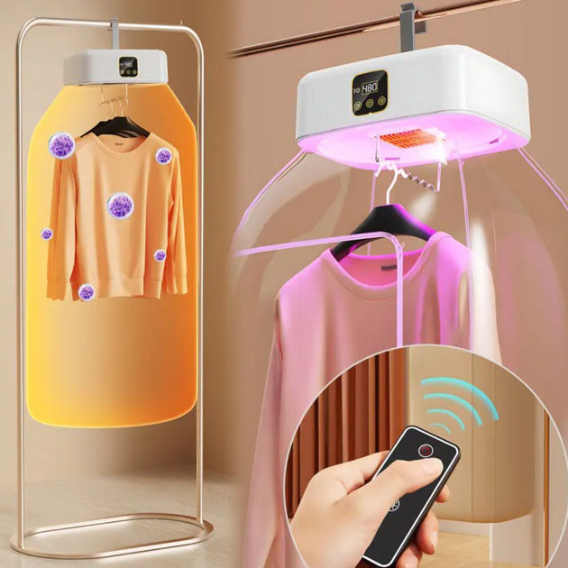 Сушарка електрична, для одягу підвісна складана з таймером та чохлом SB-34 Івано-Франківськ - фото 9