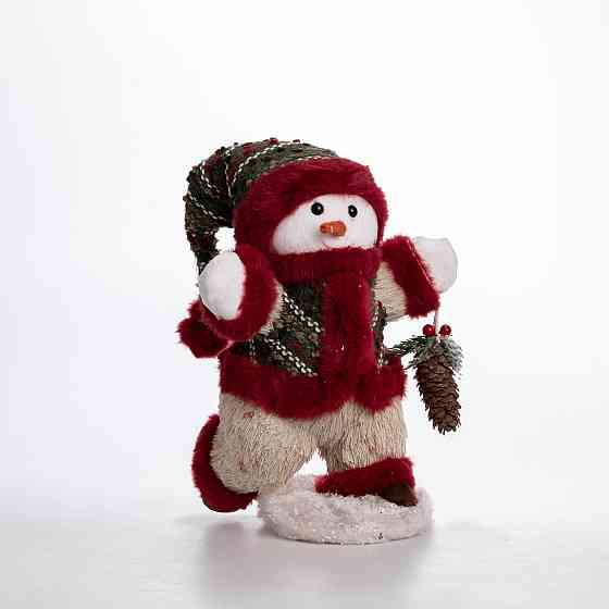 Yiwu Новорічна фігурка Сніговик з шишкою 19×17×40 (см) CR-4-16 Коломия