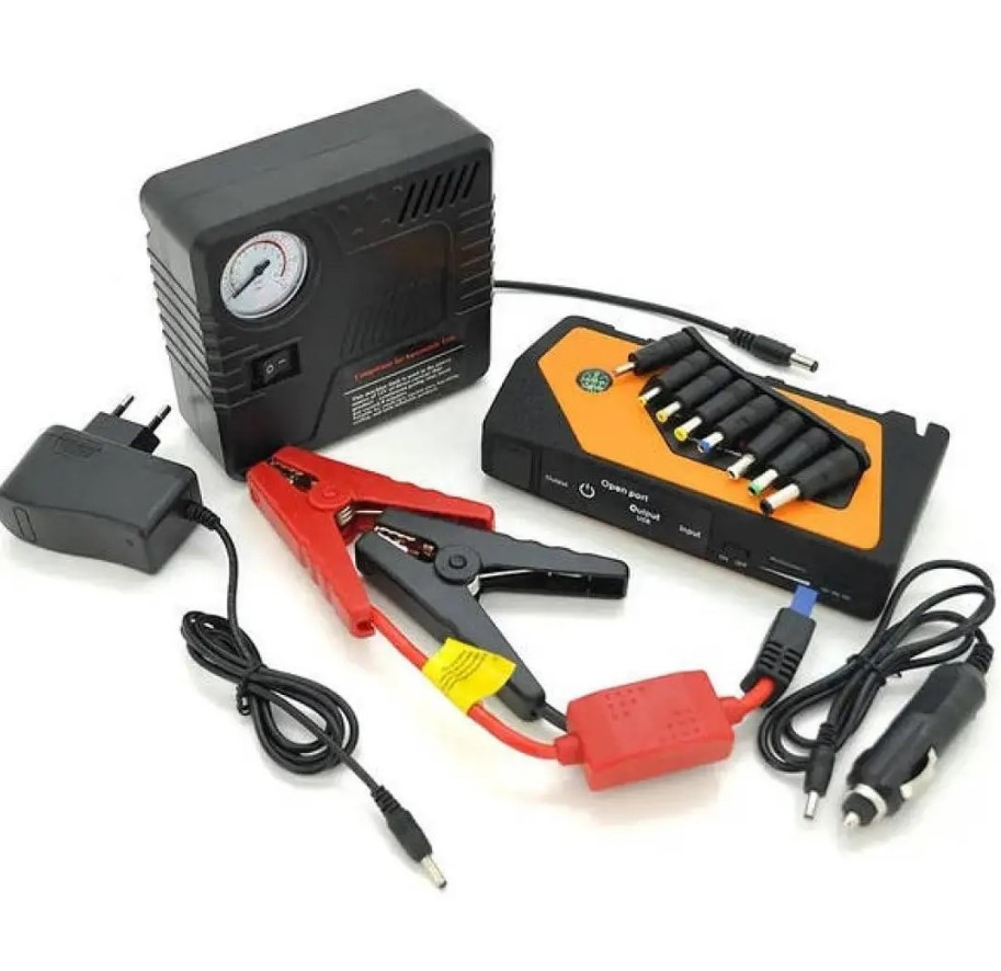 Пусковий пристрій із компресором для авто Jump Starter 8399 9980mAh Винница - изображение 1