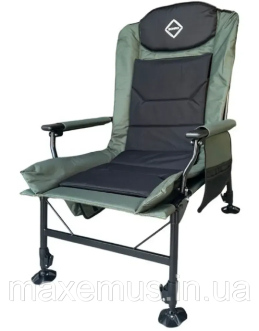 Карповое кресло раскладное для рыбалки Bonro B2 2 темно-зеленое (до 150 кг, спинка 180°) Мостиска - изображение 19