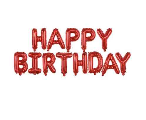 Шарики Happy birthday фольгированные 16 дюймов красный Киев
