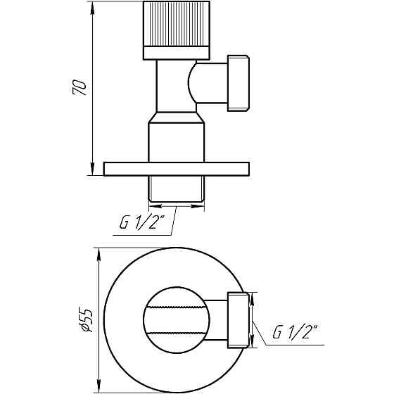 Кран кульовий кутовий SOLOMON 1/2″х1/2″ A7032 (2 шт.) Тернопіль