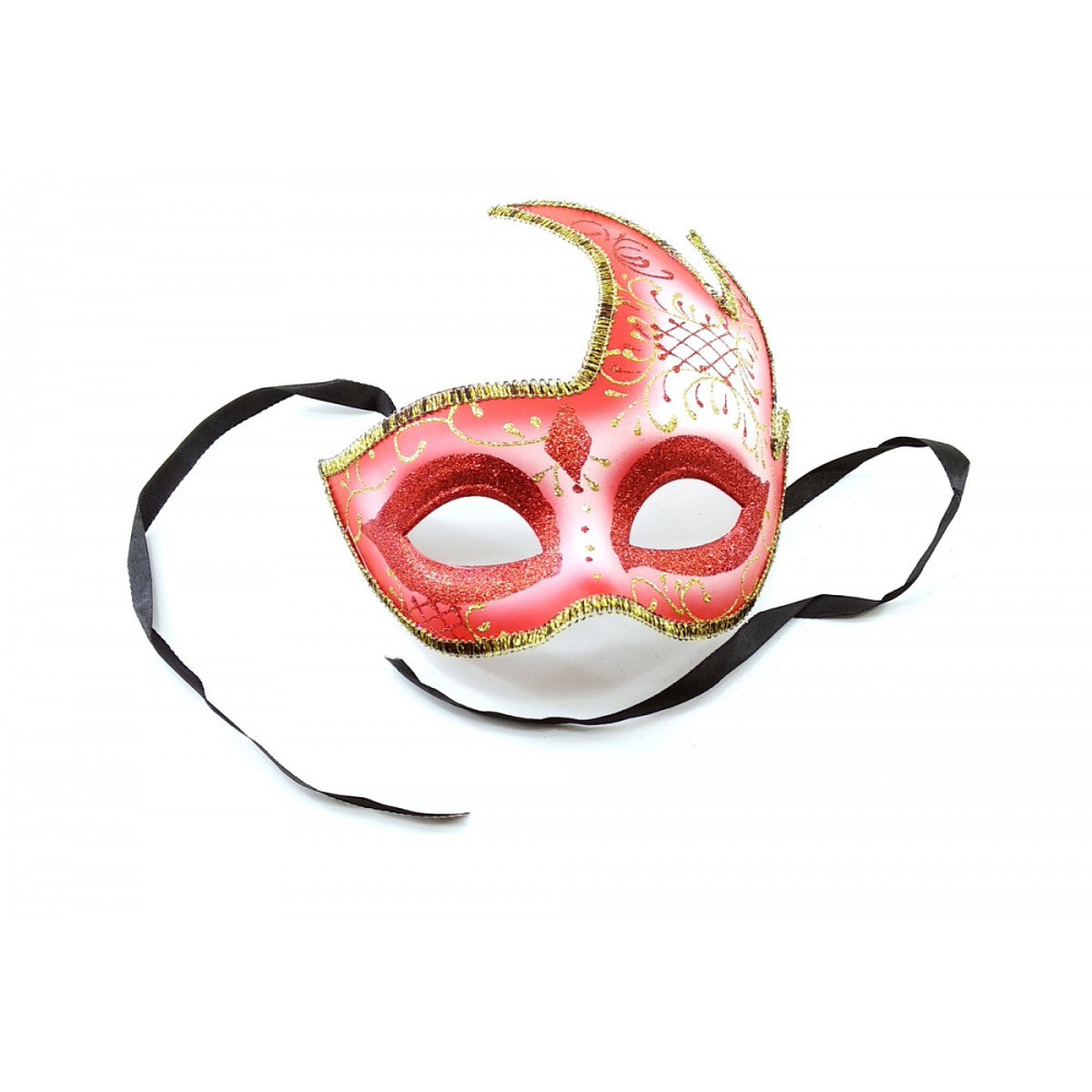 Маска карнавальная для праздника красная Киев - изображение 1