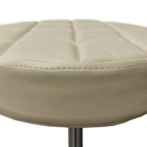 Стілець для майстра без спинки Йола на хромованій ніжці Слонова кістка Київ - фото 2