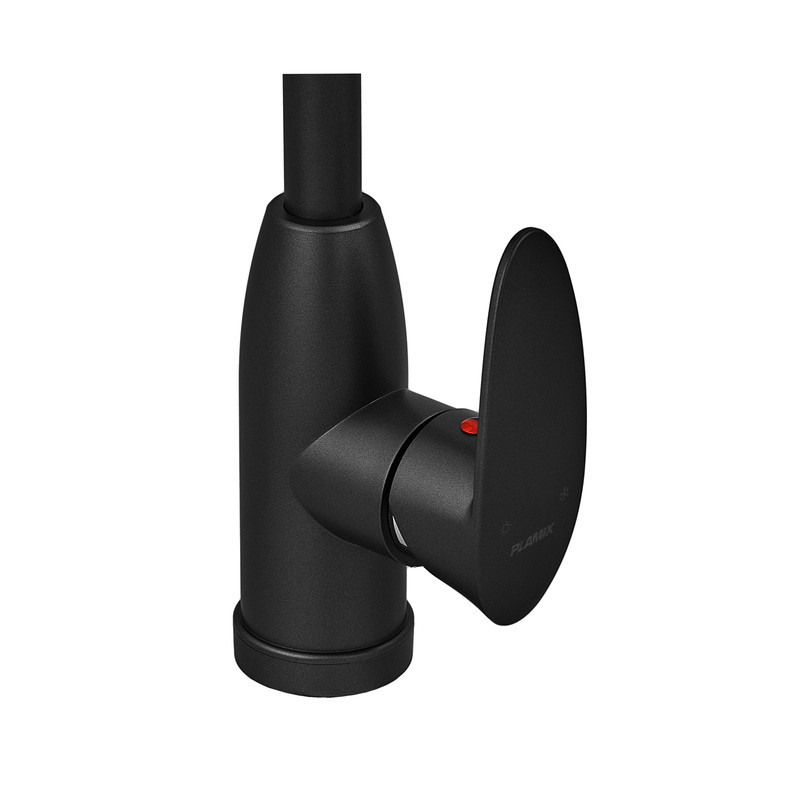 Змішувач для кухні Plamix Cezar-011-B SET Matte black (з підведенням) (PM0668) Київ - фото 7