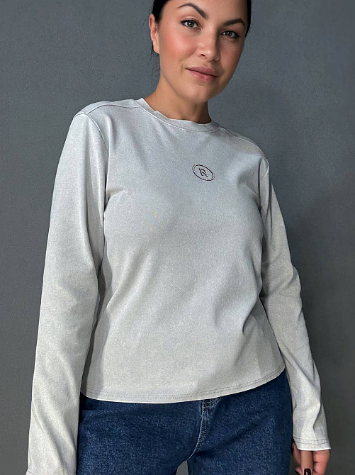 Лонгслив женский A-N 2517-5 трикотажный варка тай-дай с камешками 