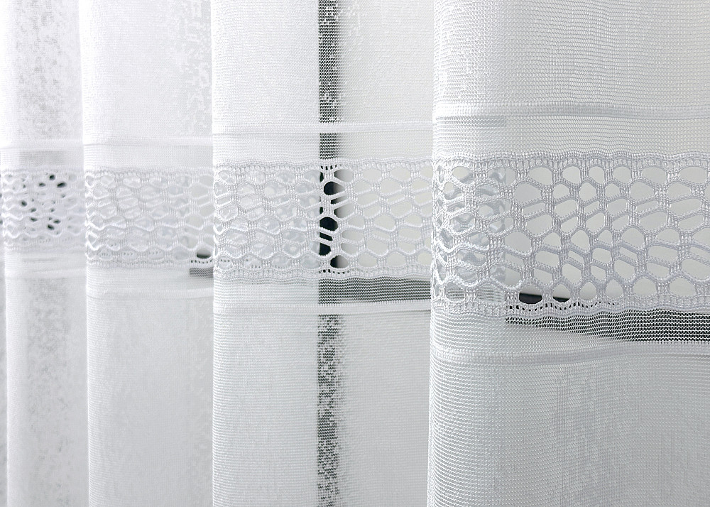 Короткий тюль VR-Textil 1941т Жаккард Белый 300х200 см (42-0915) Киев - изображение 5