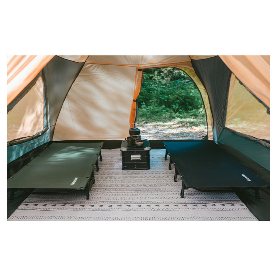 Ліжко туристичне складане Naturehike XJC08 CNK2550WS020 (поліестер + алюміній) Чорний Вінниця - фото 5