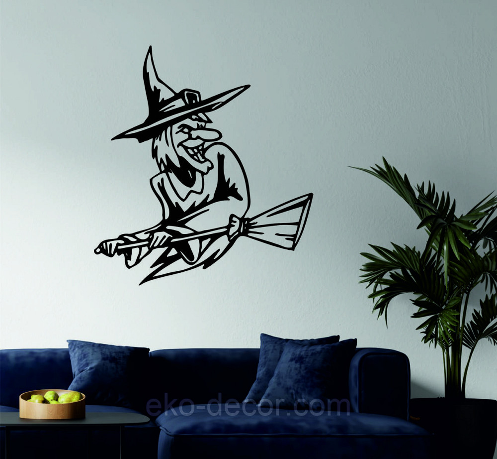 Декоративное настенное Панно «Ведьма с метлой», Декор на стену Киев - изображение 2