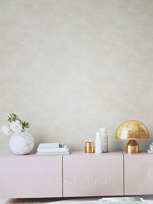 Шпалери вінілові на флізеліні A.S.Creation Sylvana 1.06x10 під штукатурку під бетон кремові бежеві 79139-5 Київ - фото 1